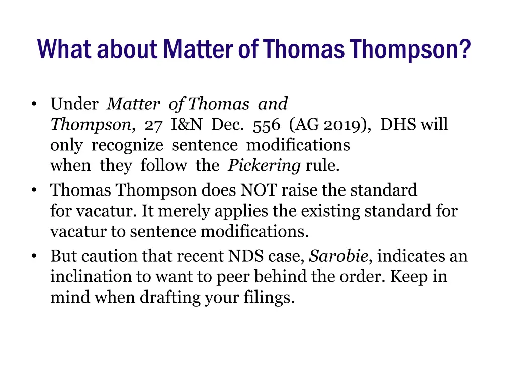 what about matter of thomas thompson