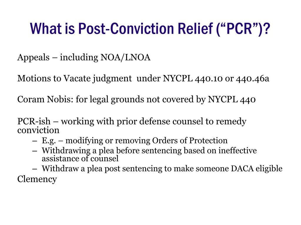 what is post conviction relief pcr