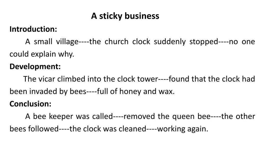 a sticky business