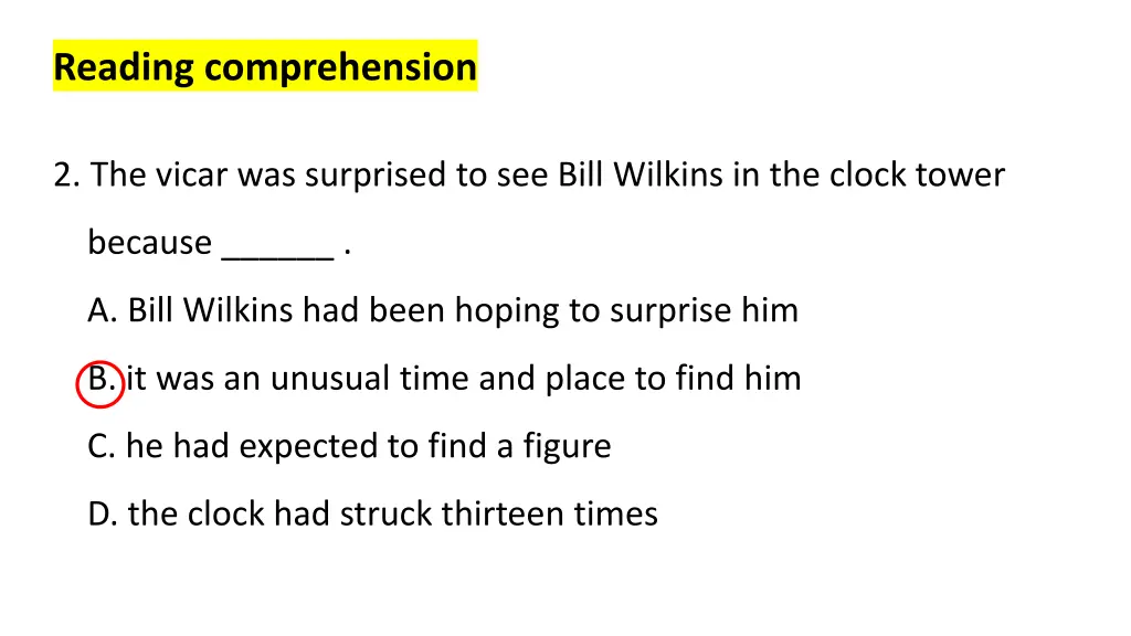 reading comprehension 1