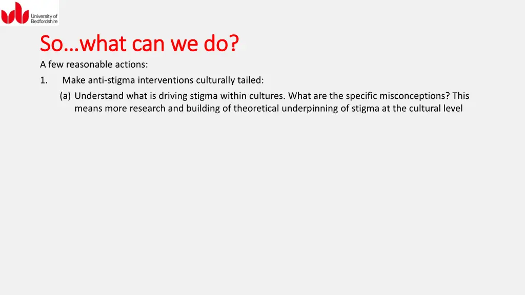 so what can we do so what