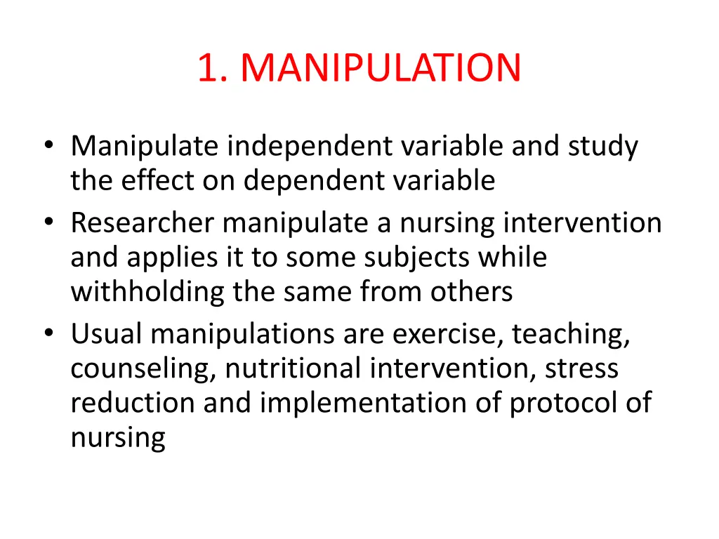 1 manipulation