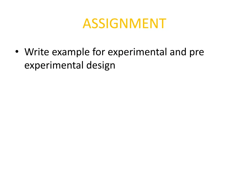 assignment