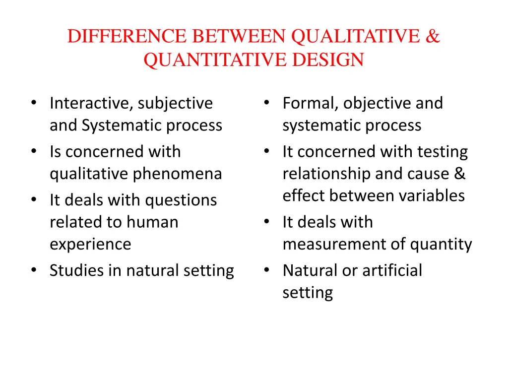 difference between qualitative quantitative design