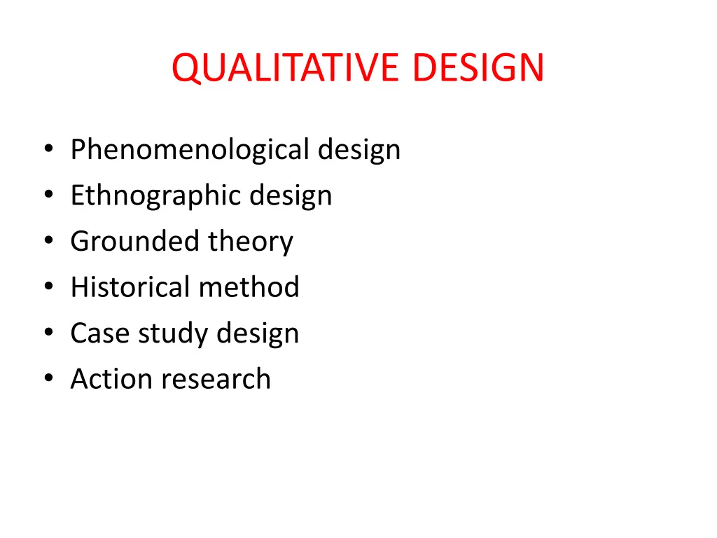 qualitative design