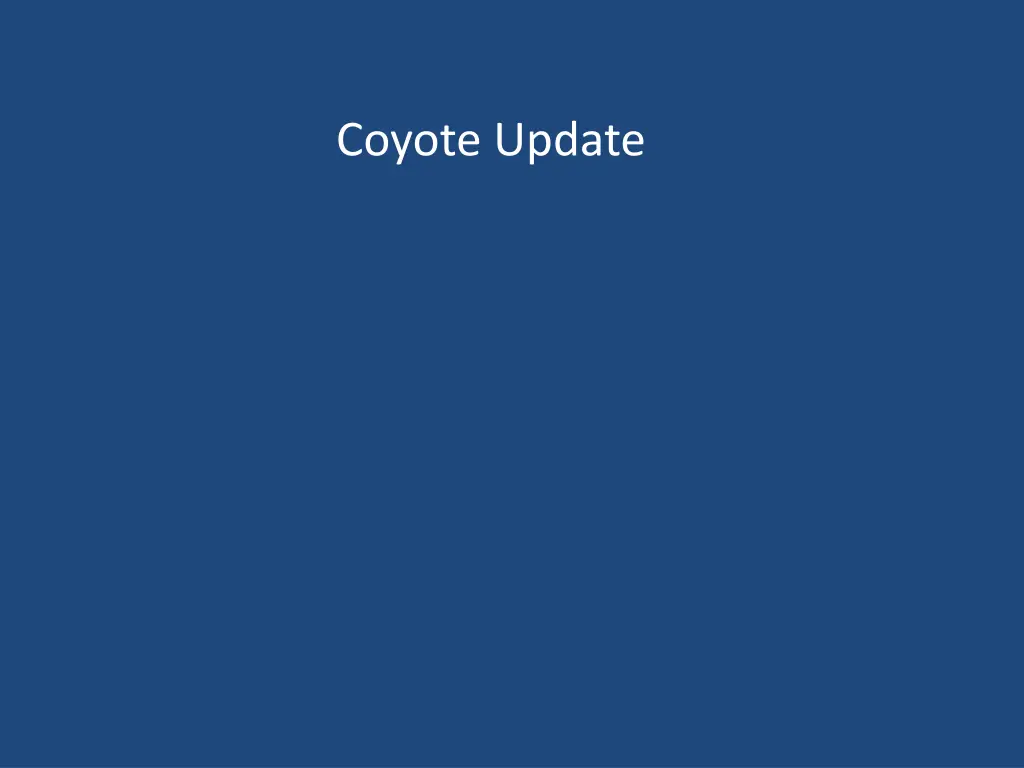 coyote update