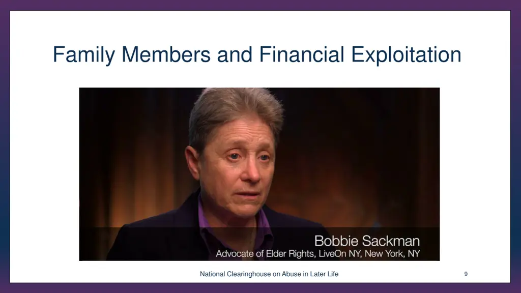 family members and financial exploitation
