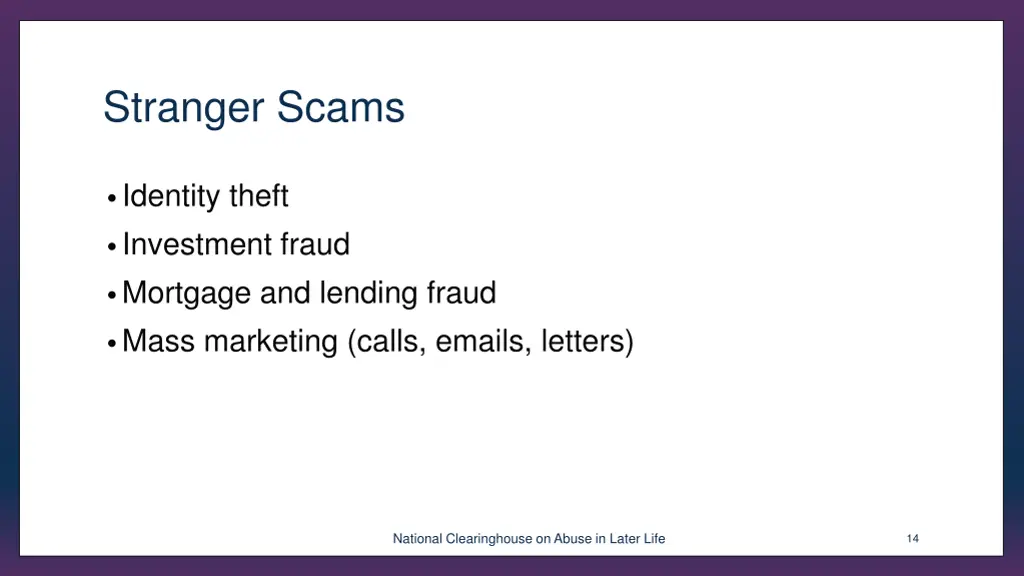 stranger scams