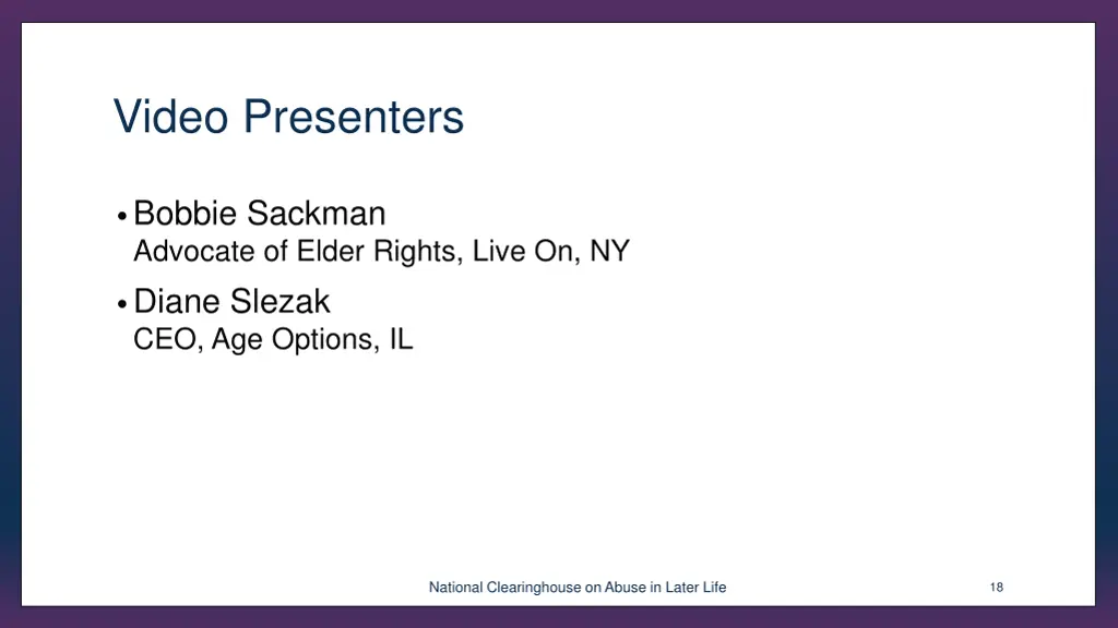 video presenters