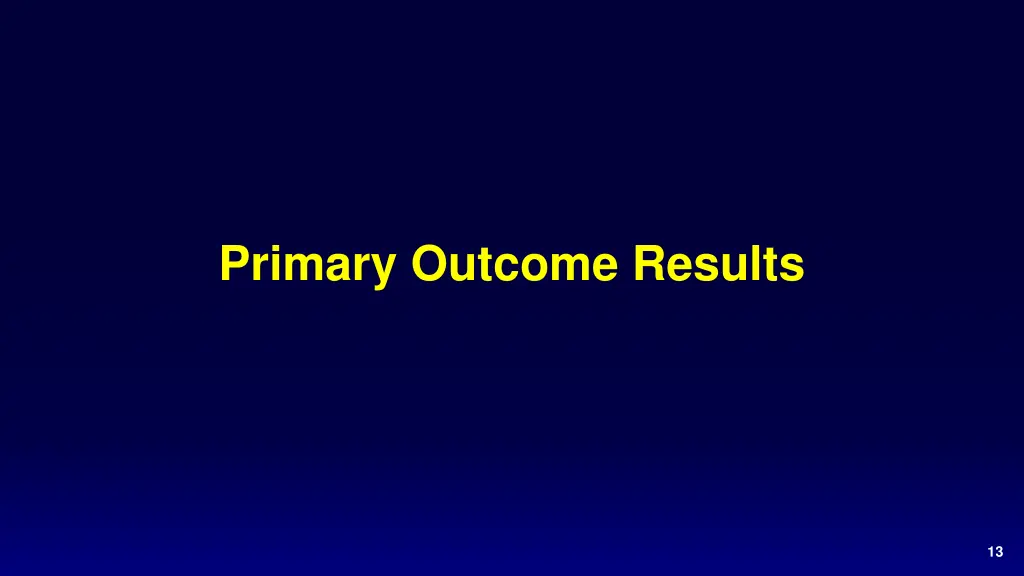 primary outcome results