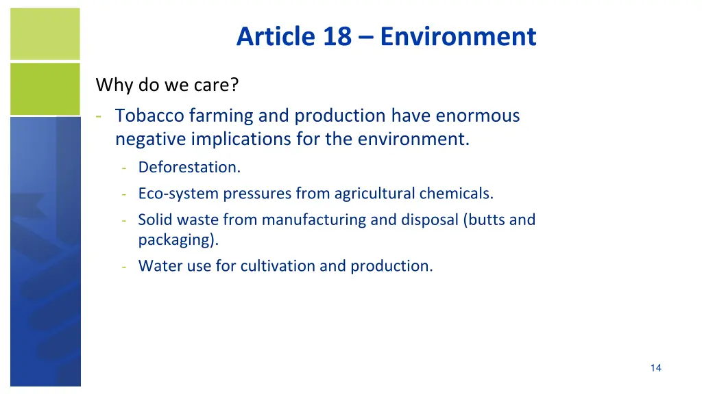 article 18 environment