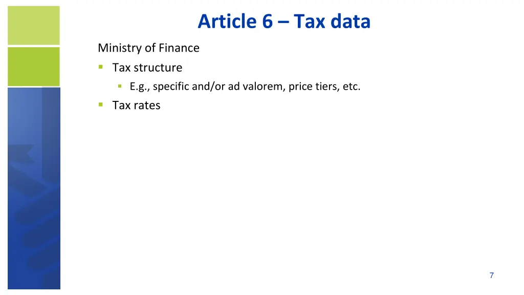 article 6 tax data