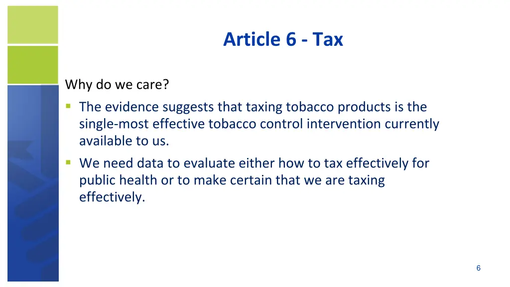article 6 tax