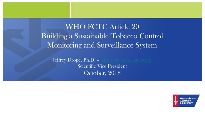 who fctc article 20 building a sustainable