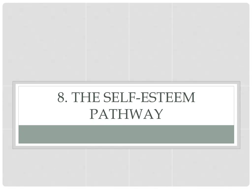 8 the self esteem pathway