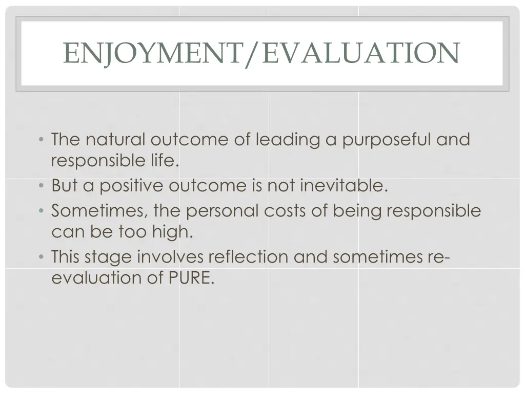enjoyment evaluation