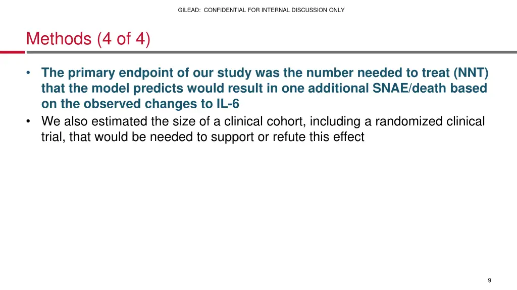 gilead confidential for internal discussion only 7