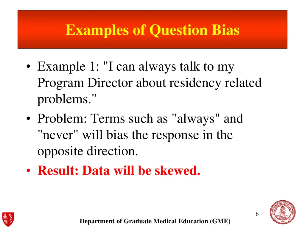 examples of question bias