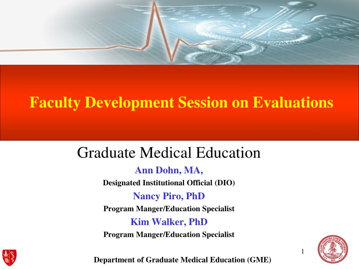 faculty development session on evaluations