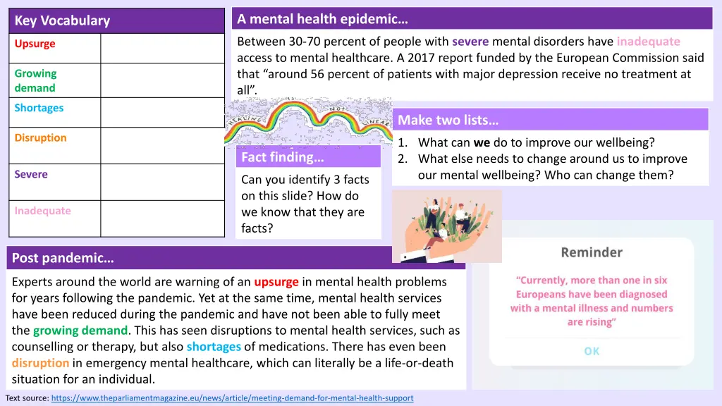 a mental health epidemic