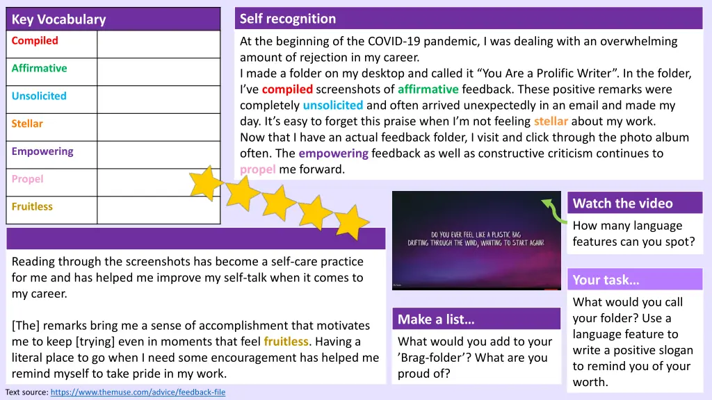 self recognition