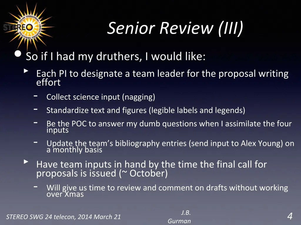 senior review iii