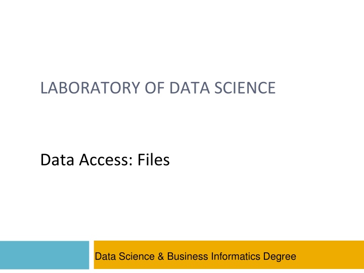 laboratory of data science
