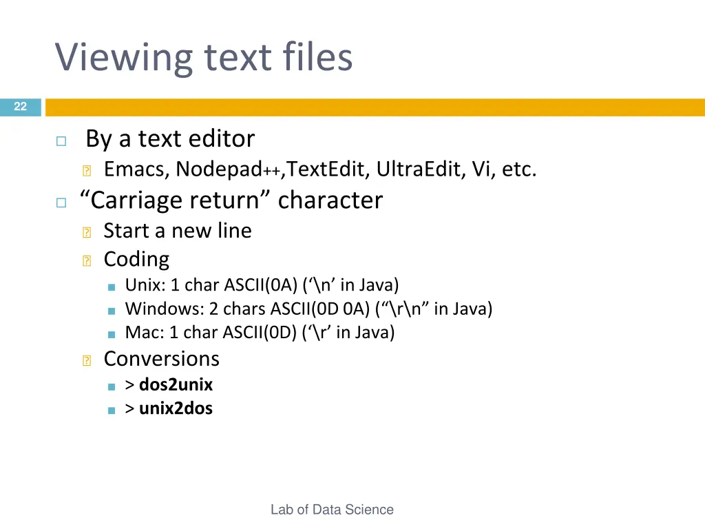 viewing text files