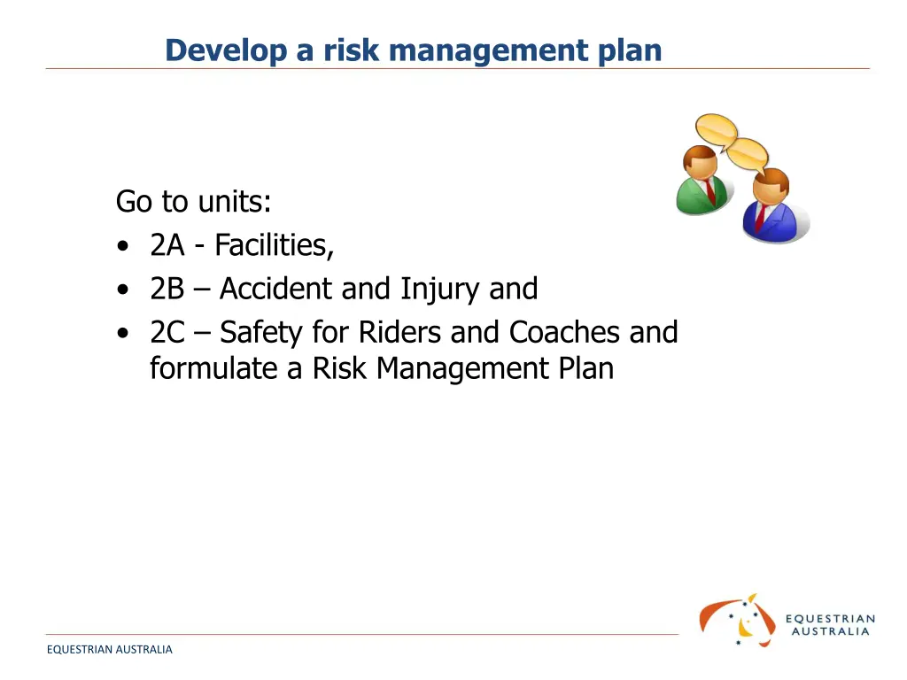 develop a risk management plan