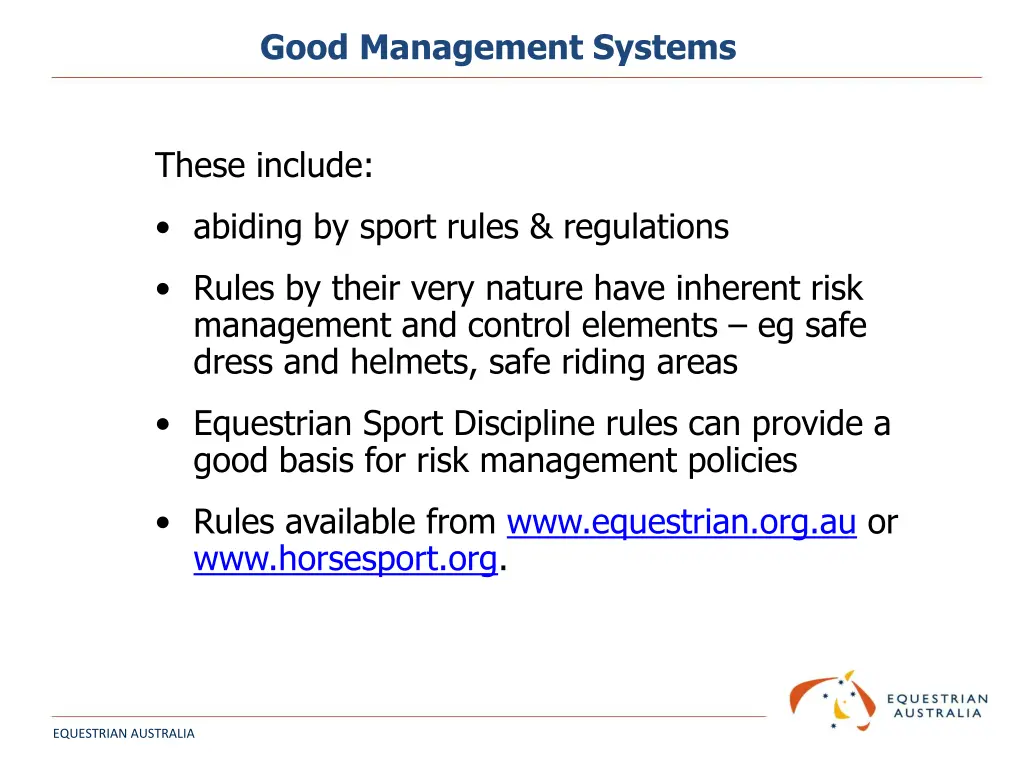 good management systems