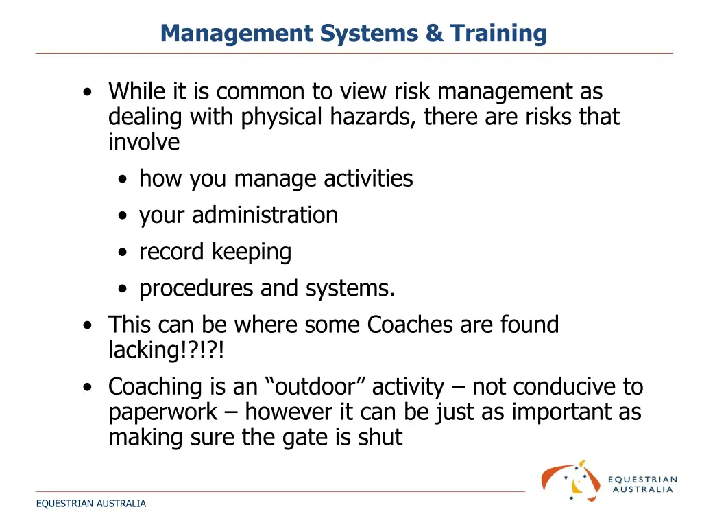 management systems training