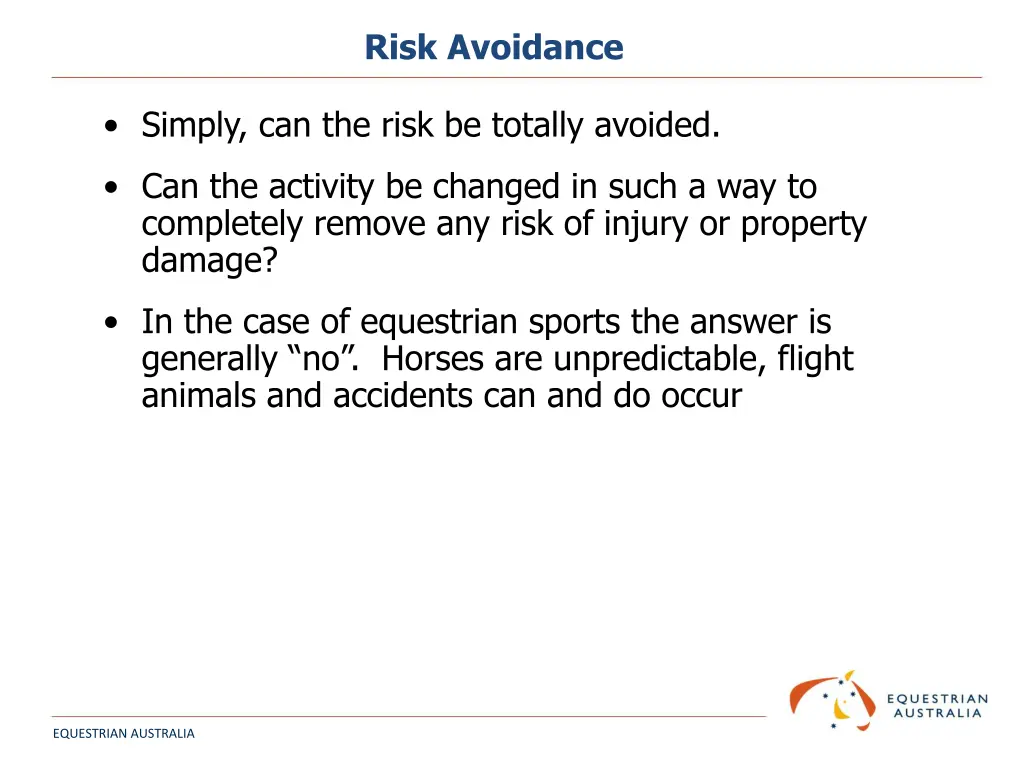 risk avoidance
