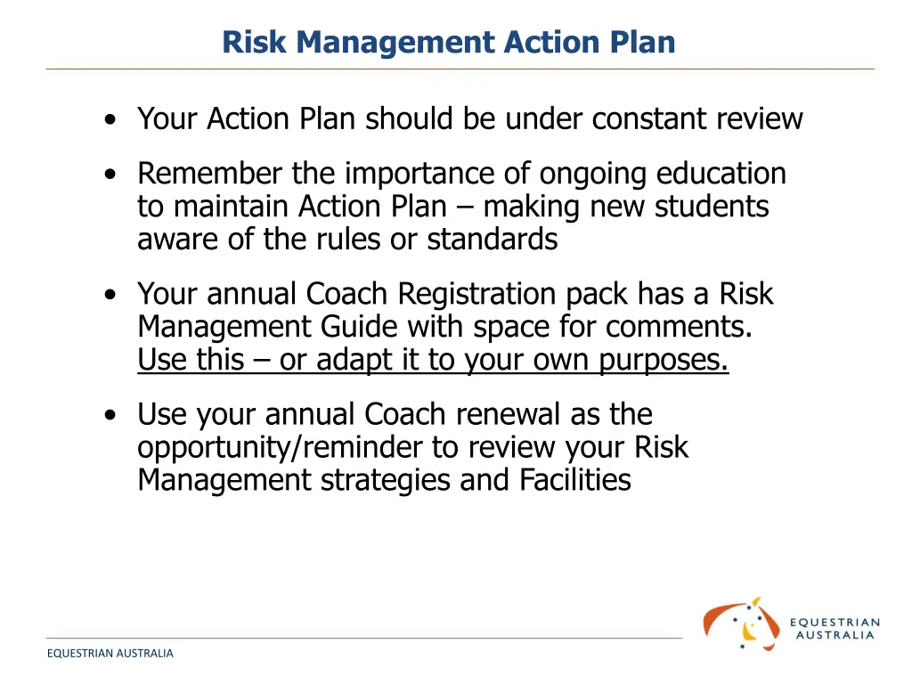 risk management action plan 2