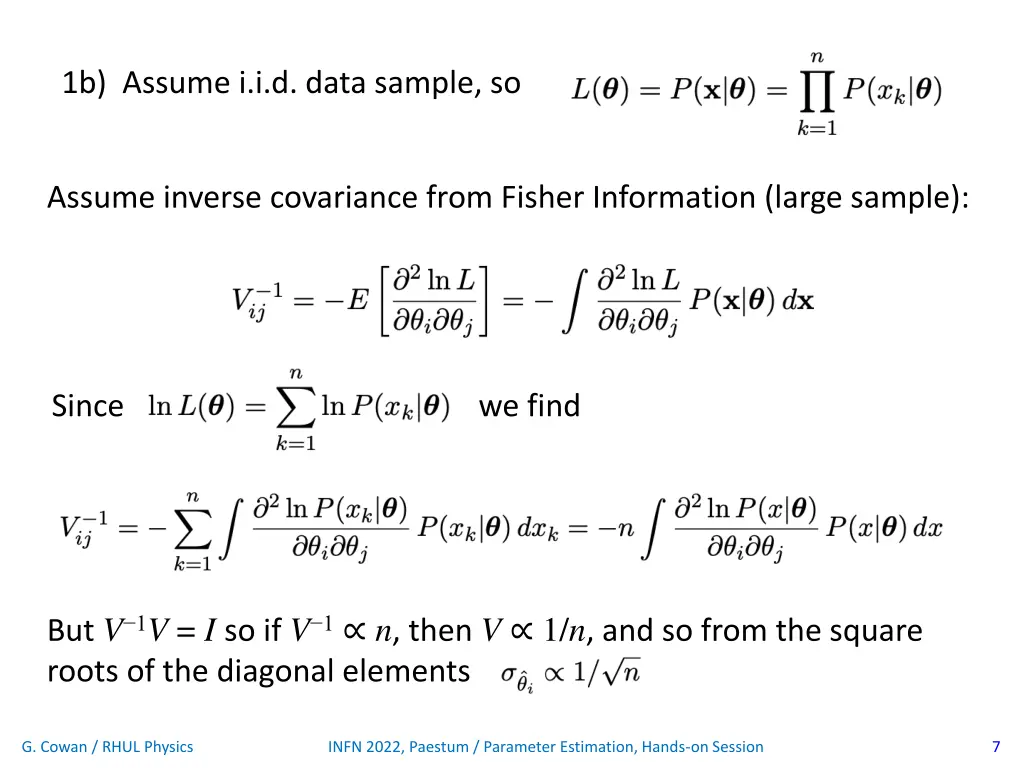 1b assume i i d data sample so