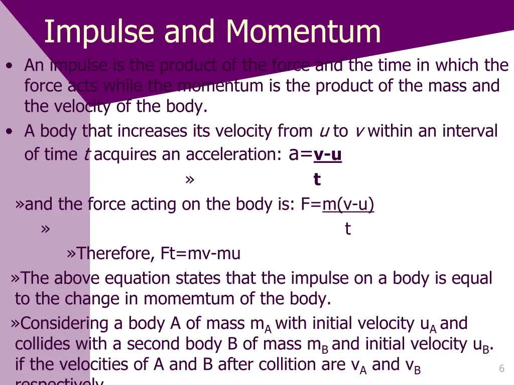 impulse and momentum an impulse is the product