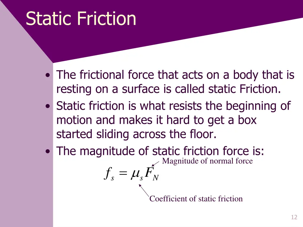 static friction