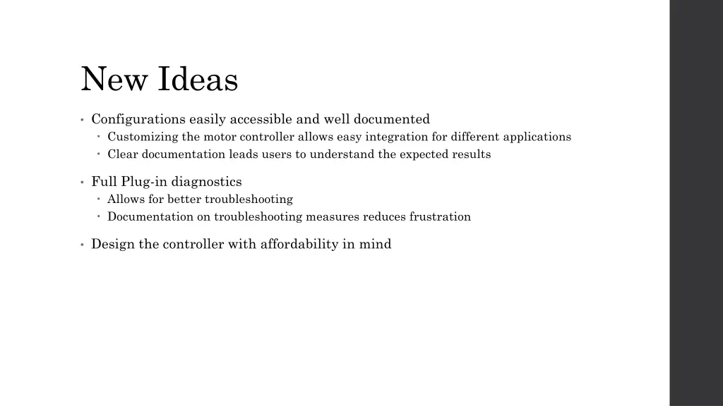 new ideas