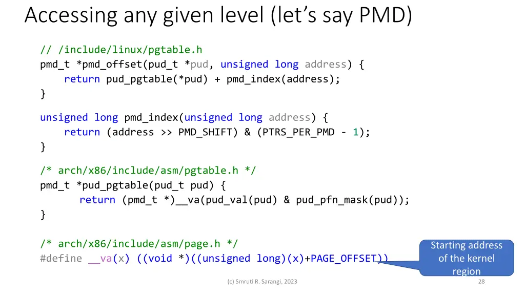 accessing any given level let s say pmd