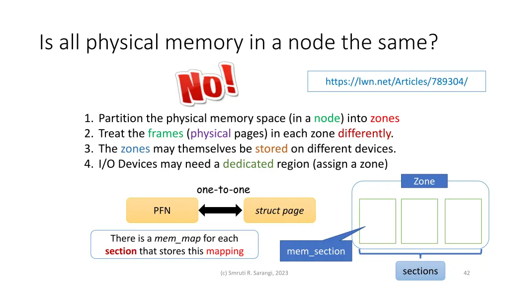 is all physical memory in a node the same
