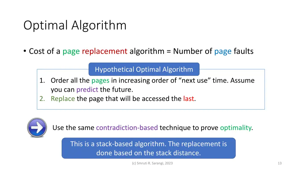 optimal algorithm