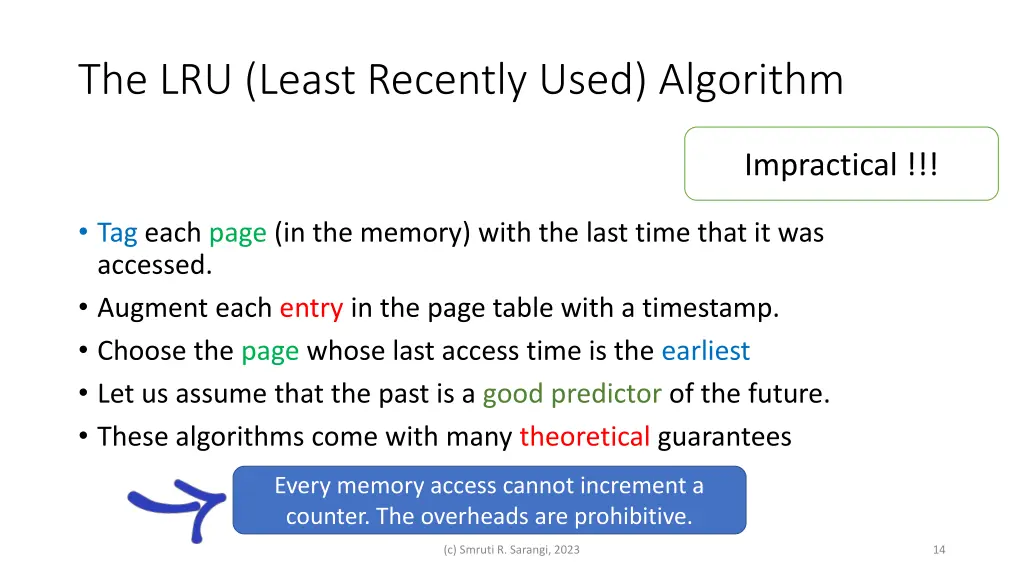 the lru least recently used algorithm