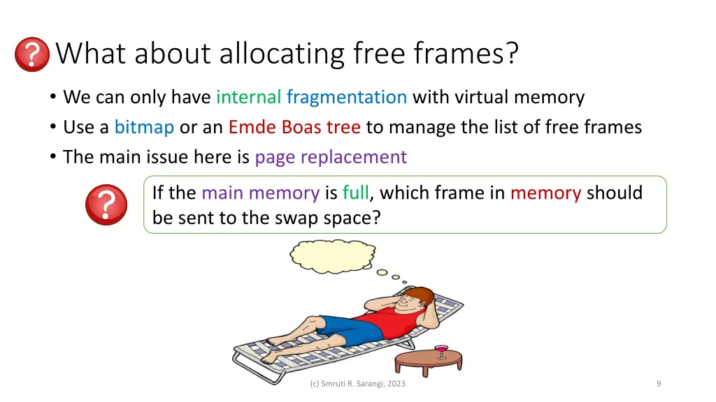 what about allocating free frames
