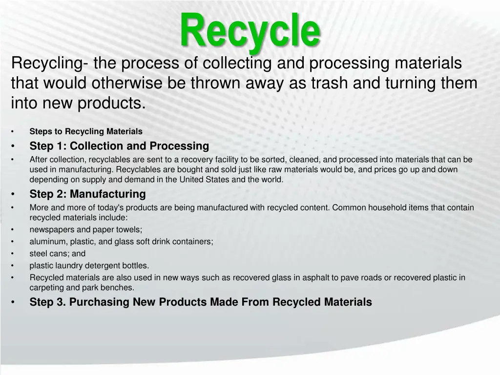 recycle