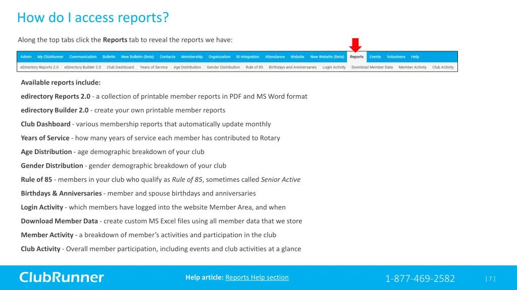 how do i access reports