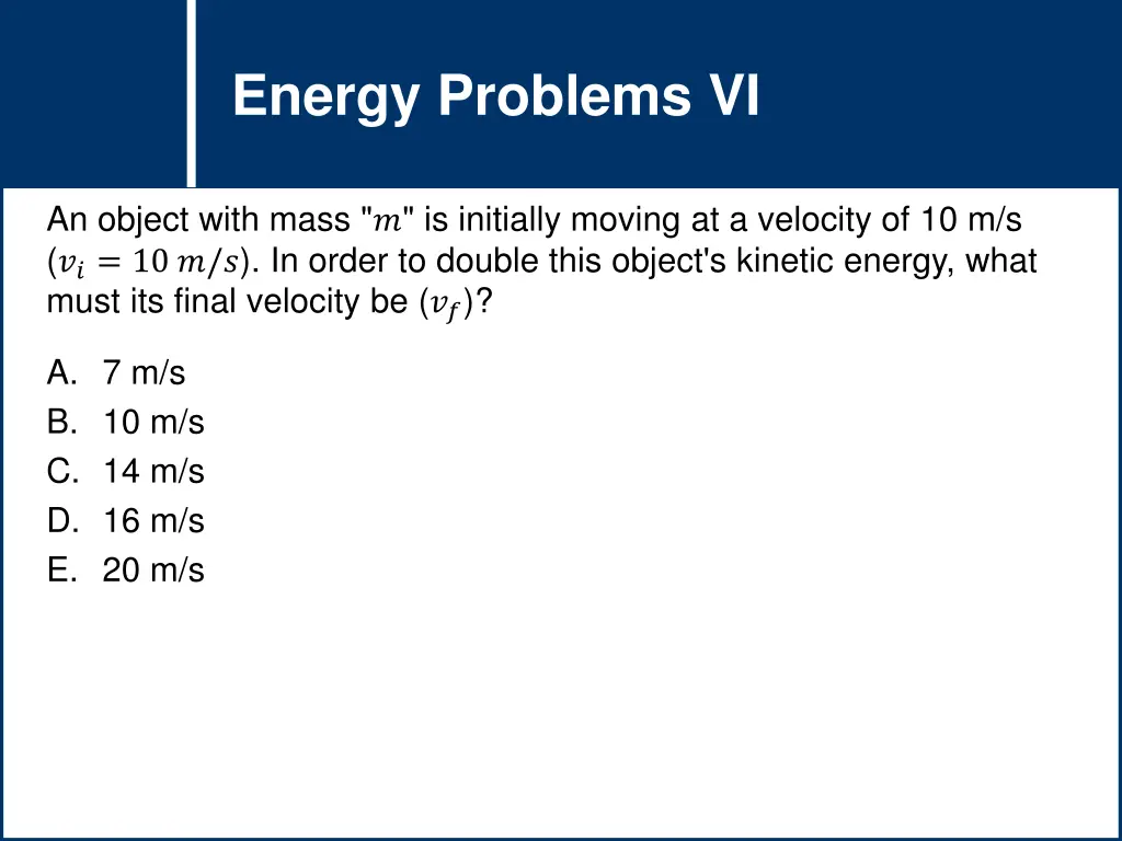 question title question title energy problems vi