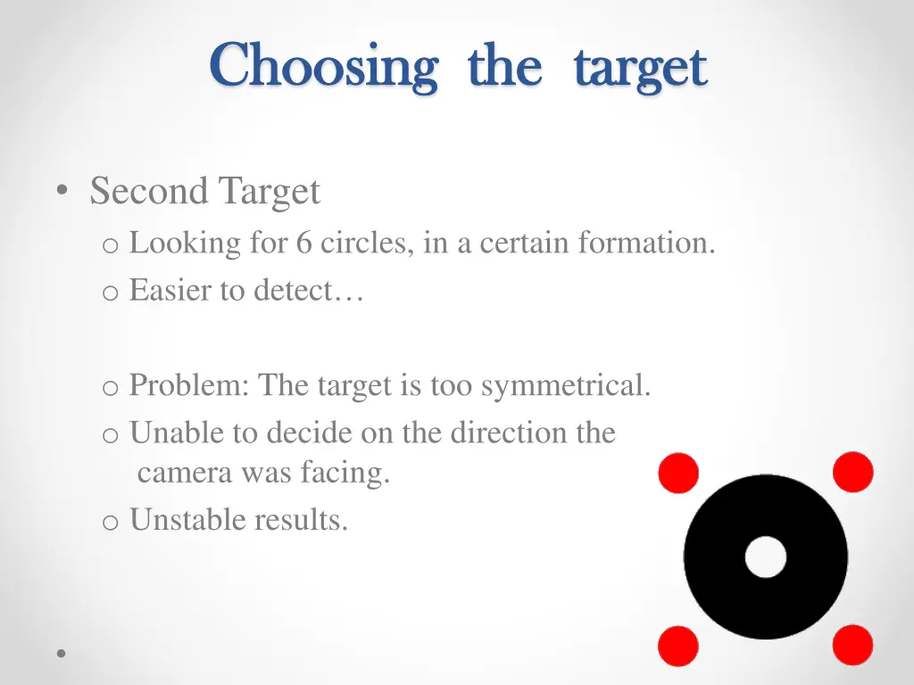 choosing the choosing the target 1
