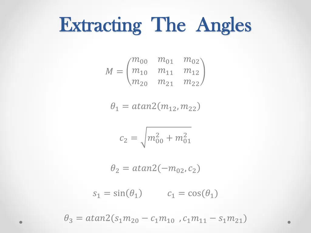 extracting the angles extracting the angles 3
