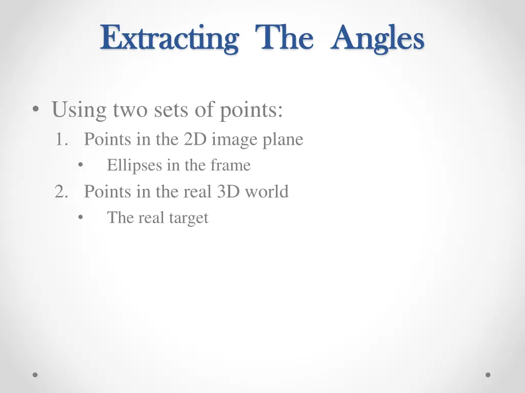 extracting the angles extracting the angles