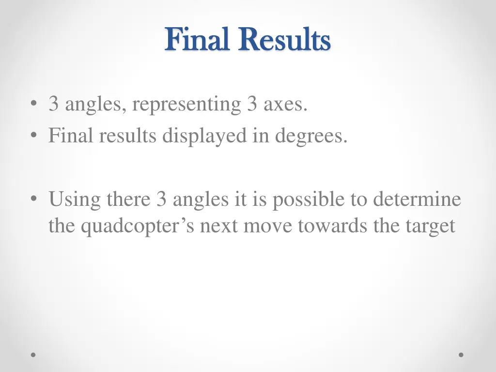 final results final results