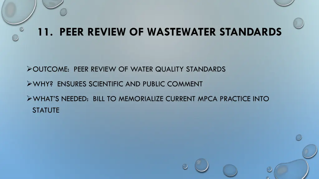 11 peer review of wastewater standards